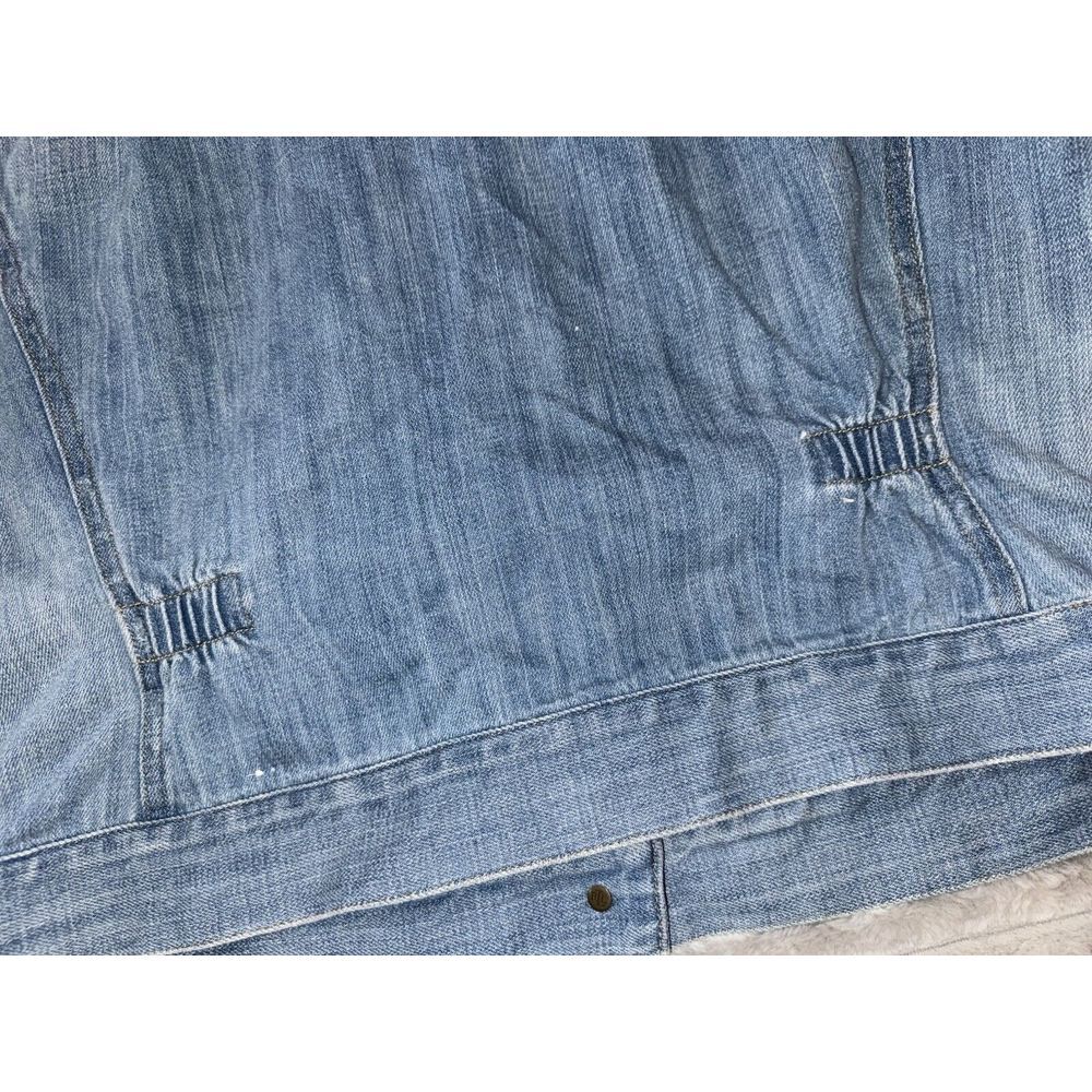 LRL Ralph Lauren Jacket XL Blue Denim Cotton Trucker Patchwork Hearts Libra Vine - Picture 11 of 15